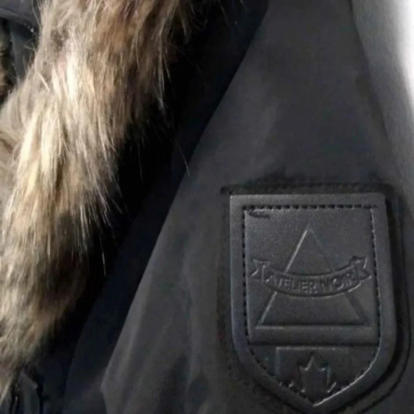 Rudsak Atelier Noir coat Genuine leather trim down and feather filled - Picture 3 of 7